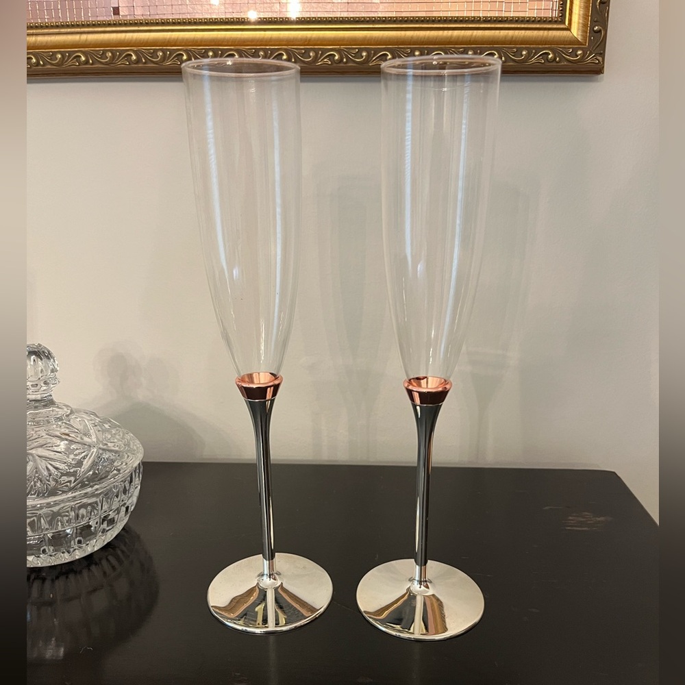 Kate spade champagne wedding toast glasses